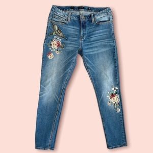 Miss Me Skinny Jeans Beautiful Bird Flower Embroidery Size 31